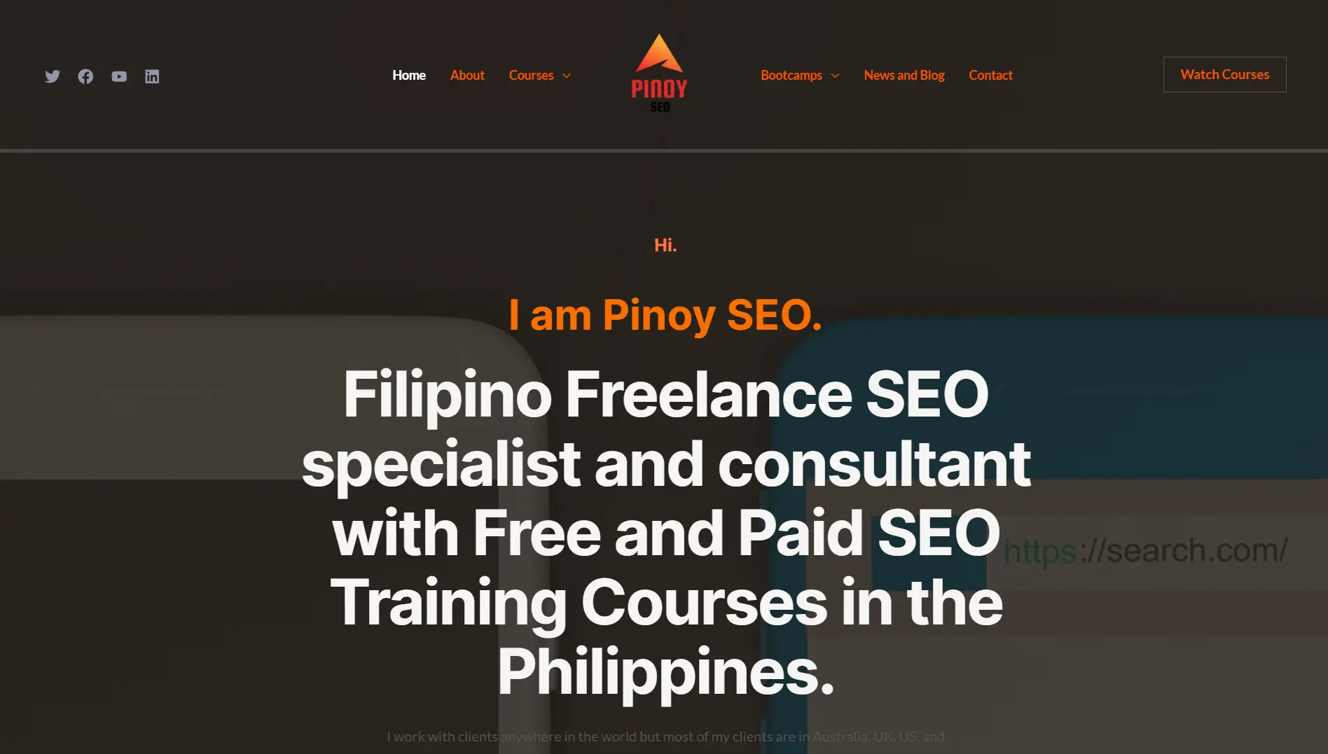 pinoyseo home page by JL SEO Expert